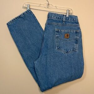 Carhartt B18-STW Men's Straight Jeans, Size 38 (Measure 36”x32”) - Stonewash